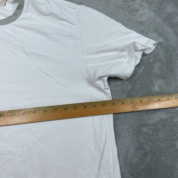 Scotch & Soda White Textured Crew Neck T-Shirt XL Cotton Modern Fit a0512 - Picture 6 of 9